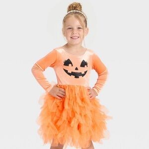 🎃Toddler Girls' Halloween Pumpkin Jack-o'-lantern Tulle Dress